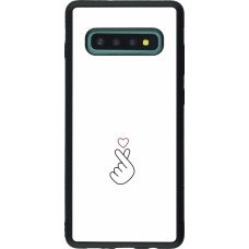 Samsung Galaxy S10+ Case Hülle - Silikon schwarz Valentine 2024 heart by Millennials