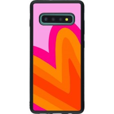 Samsung Galaxy S10+ Case Hülle - Silikon schwarz Valentine 2024 heart gradient