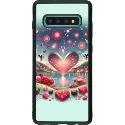 Samsung Galaxy S10+ Case Hülle - Silikon schwarz Valentin 2025 Schick