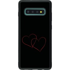 Samsung Galaxy S10+ Case Hülle - Silikon schwarz Valentine 2023 attached heart