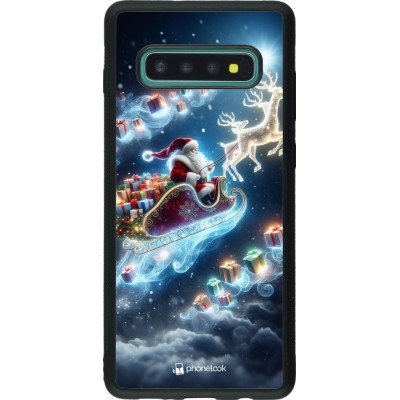 Samsung Galaxy S10+ Case Hülle - Silikon schwarz Weihnachten 2023 Verzauberter Weihnachtsmann