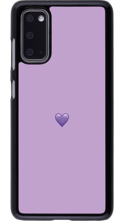 Samsung Galaxy S20 Case Hülle - Valentine 2023 purpule single heart