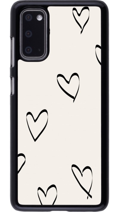 Samsung Galaxy S20 Case Hülle - Valentine 2023 minimalist hearts