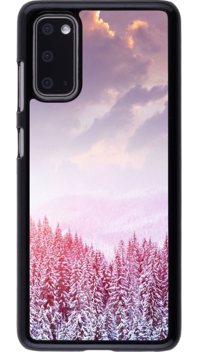 Samsung Galaxy S20 Case Hülle - Winter 22 Pink Forest