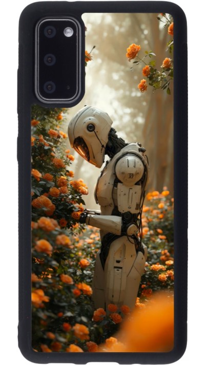 Samsung Galaxy S20 Case Hülle - Silikon schwarz Astronaut flowers 2025