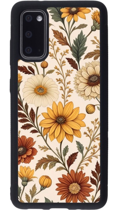 Samsung Galaxy S20 Case Hülle - Silikon schwarz Autumn 25 Flower pattern