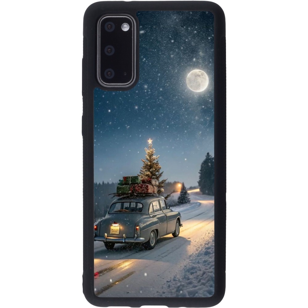 Coque Samsung Galaxy S20 - Silicone rigide noir Christmas 25 Car with Tree Xmas