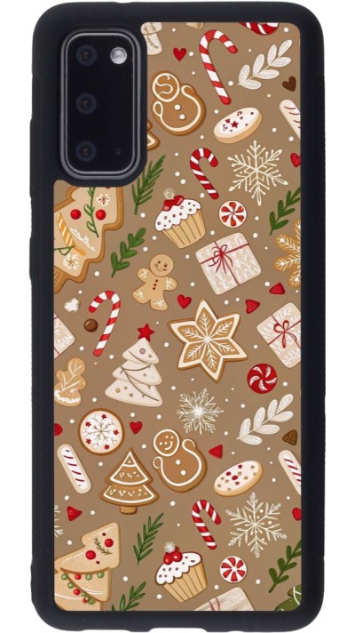 Samsung Galaxy S20 Case Hülle - Silikon schwarz Christmas 25 Pattern Ginger Cookie