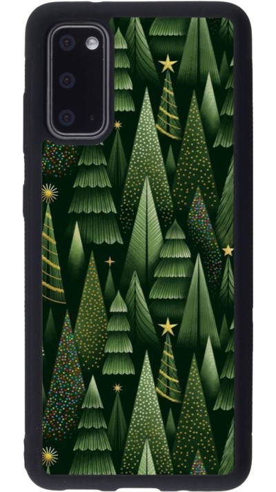 Samsung Galaxy S20 Case Hülle - Silikon schwarz Christmas 25 Pattern Xmas Tree