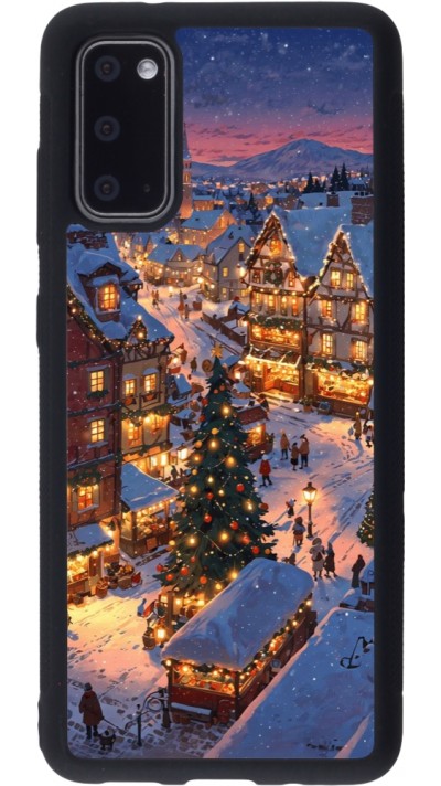 Samsung Galaxy S20 Case Hülle - Silikon schwarz Christmas 25 Xmas Village