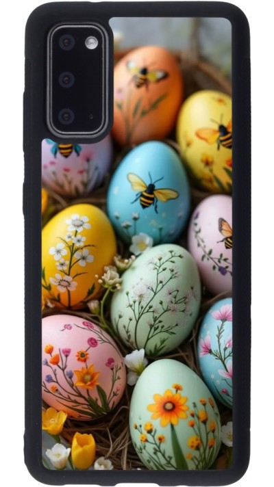 Samsung Galaxy S20 Case Hülle - Silikon schwarz Easter 2026 Eggs with bees