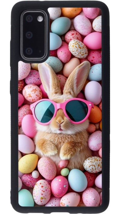 Samsung Galaxy S20 Case Hülle - Silikon schwarz Easter 2026 Rabbit fun