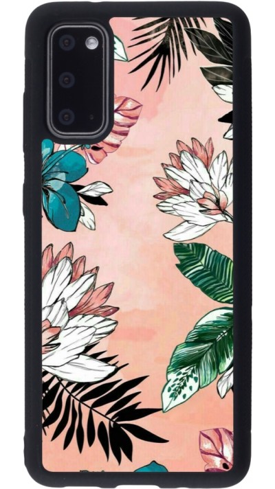Samsung Galaxy S20 Case Hülle - Silikon schwarz Flowers Artprint