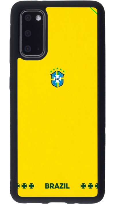 Samsung Galaxy S20 Case Hülle - Silikon schwarz Brasilien 2026 personalisierbares Fussballtrikot