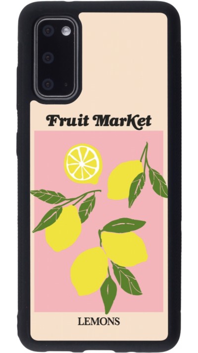 Samsung Galaxy S20 Case Hülle - Silikon schwarz Fruit market lemons 2026