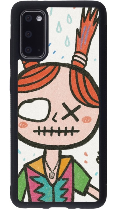 Samsung Galaxy S20 Case Hülle - Silikon schwarz Little Girl Sketch