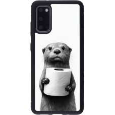 Samsung Galaxy S20 Case Hülle - Silikon schwarz Otter Toilettenpapier