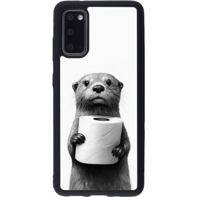 Samsung Galaxy S20 Case Hülle - Silikon schwarz Otter Toilettenpapier