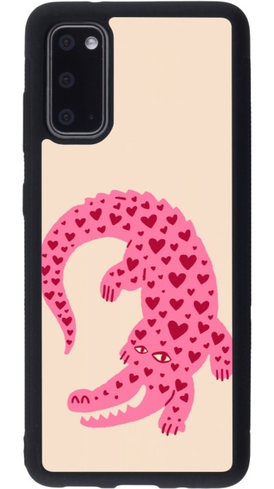 Samsung Galaxy S20 Case Hülle - Silikon schwarz Pink crocodile 2026