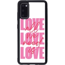 Samsung Galaxy S20 Case Hülle - Silikon schwarz Saint Valentines Day 26 Love all we need is