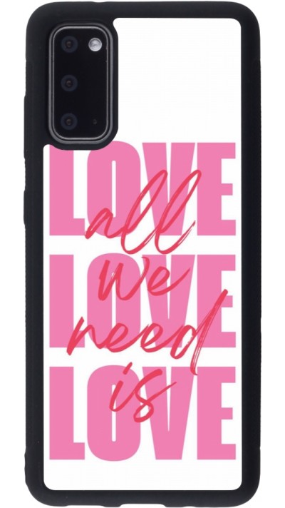 Samsung Galaxy S20 Case Hülle - Silikon schwarz Saint Valentines Day 26 Love all we need is