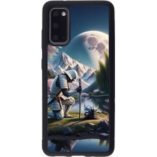 Samsung Galaxy S20 Case Hülle - Silikon schwarz Samurai Katana Mond