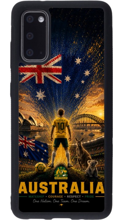 Samsung Galaxy S20 Case Hülle - Silikon schwarz Fussball Australien splash 2026