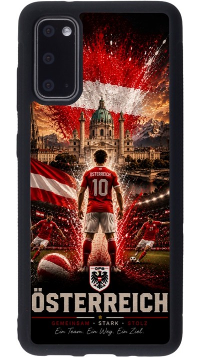 Samsung Galaxy S20 Case Hülle - Silikon schwarz Fussball Österreich splash 2026