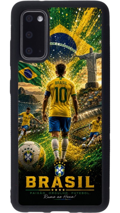 Samsung Galaxy S20 Case Hülle - Silikon schwarz Fussball Brasilien splash 2026