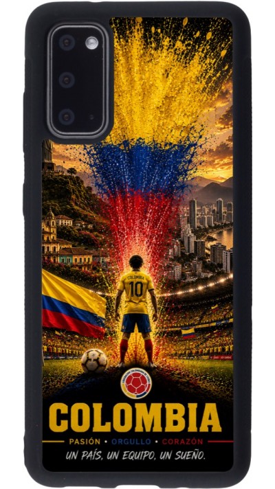 Samsung Galaxy S20 Case Hülle - Silikon schwarz Fussball Kolumbien splash 2026