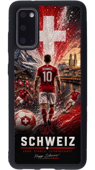 Samsung Galaxy S20 Case Hülle - Silikon schwarz Fussball Schweiz splash 2026