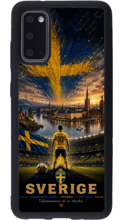 Samsung Galaxy S20 Case Hülle - Silikon schwarz Fussball Schweden splash 2026