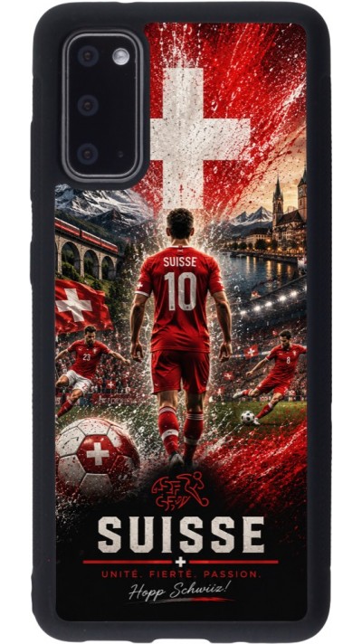 Samsung Galaxy S20 Case Hülle - Silikon schwarz Fussball Suisse splash 2026