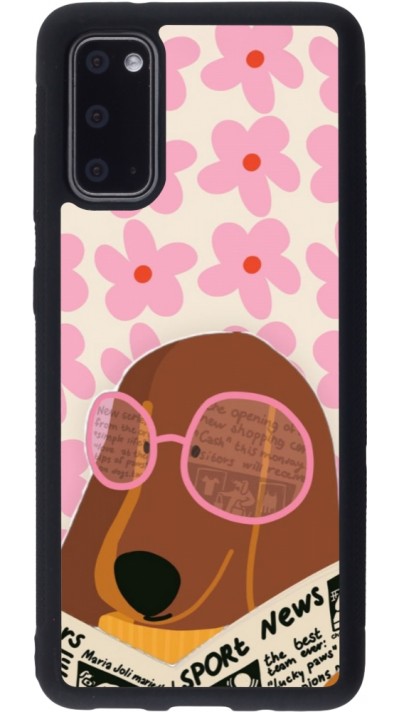 Samsung Galaxy S20 Case Hülle - Silikon schwarz Dog with newspaper 2026