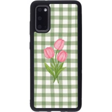 Samsung Galaxy S20 Case Hülle - Silikon schwarz Green vichy tulips 2026