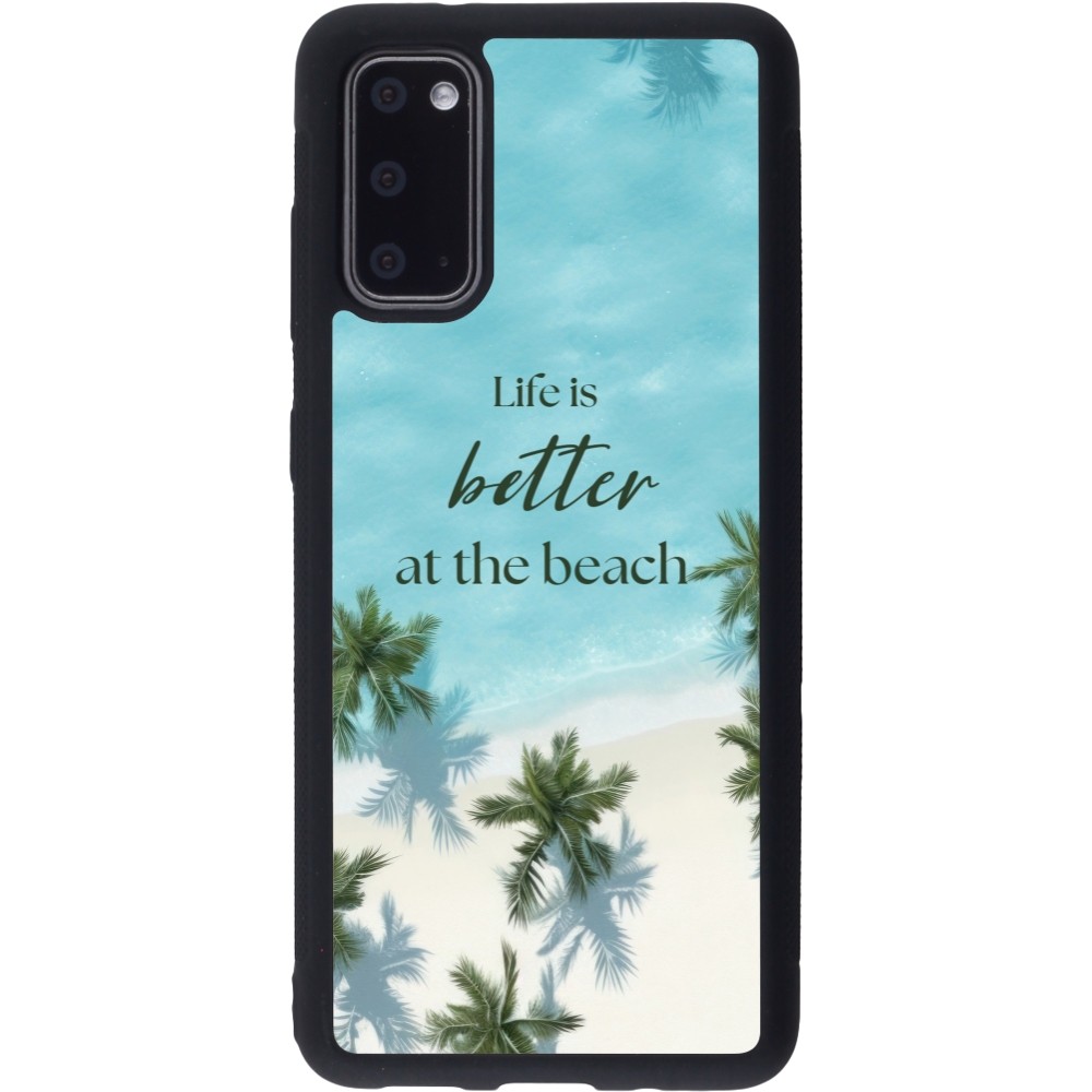 Samsung Galaxy S20 Case Hülle - Silikon schwarz Summer 2025 Life is better at the beach