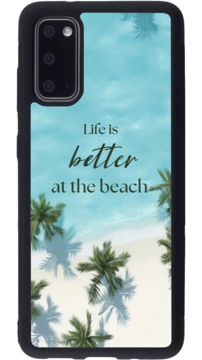Samsung Galaxy S20 Case Hülle - Silikon schwarz Summer 2025 Life is better at the beach