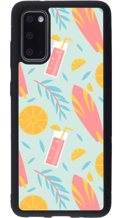Samsung Galaxy S20 Case Hülle - Silikon schwarz Summer 2025 Pattern citron