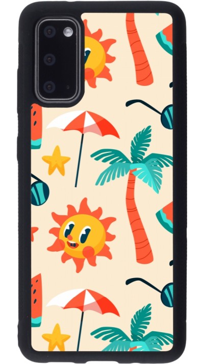 Samsung Galaxy S20 Case Hülle - Silikon schwarz Summer 2025 Pattern soleil