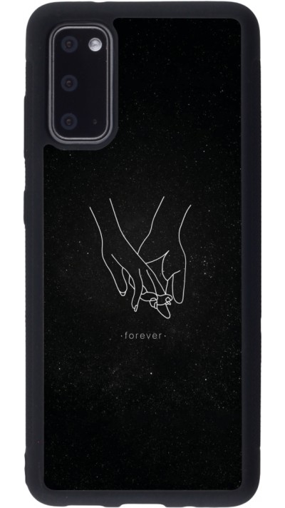 Samsung Galaxy S20 Case Hülle - Silikon schwarz Valentine 2023 hands forever