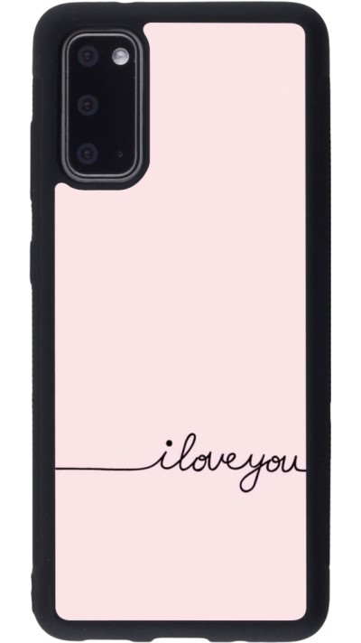 Samsung Galaxy S20 Case Hülle - Silikon schwarz Valentine 2023 i love you writing