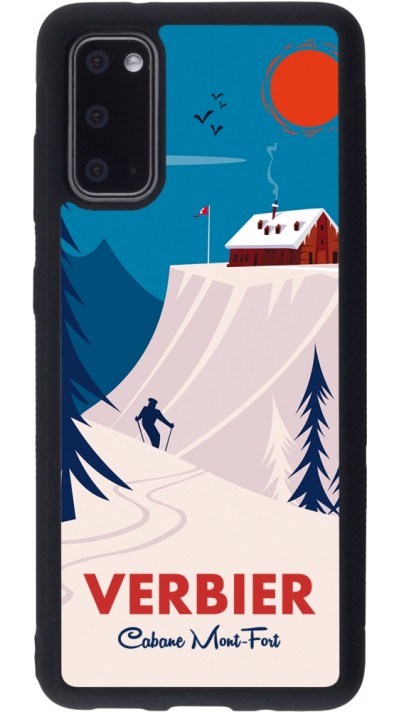 Samsung Galaxy S20 Case Hülle - Silikon schwarz Verbier Cabane Mont-Fort