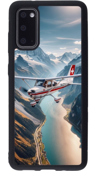 Samsung Galaxy S20 Case Hülle - Silikon schwarz Schweizer Alpenflug