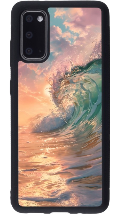Samsung Galaxy S20 Case Hülle - Silikon schwarz Wave Sunset
