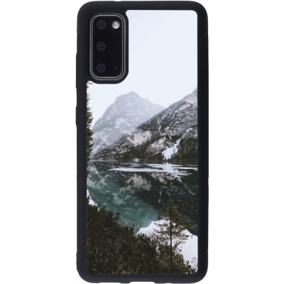 Samsung Galaxy S20 Case Hülle - Silikon schwarz Winter 22 snowy mountain and lake