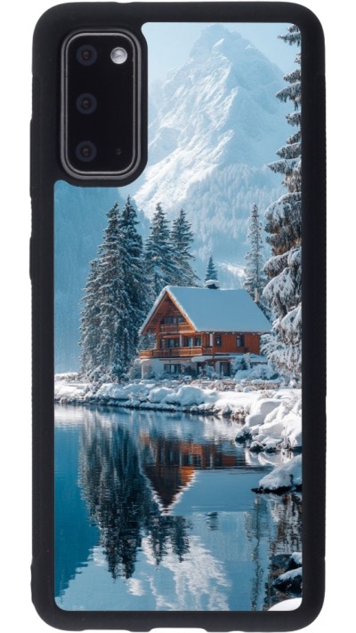 Samsung Galaxy S20 Case Hülle - Silikon schwarz Winter 25 Winter house forest day