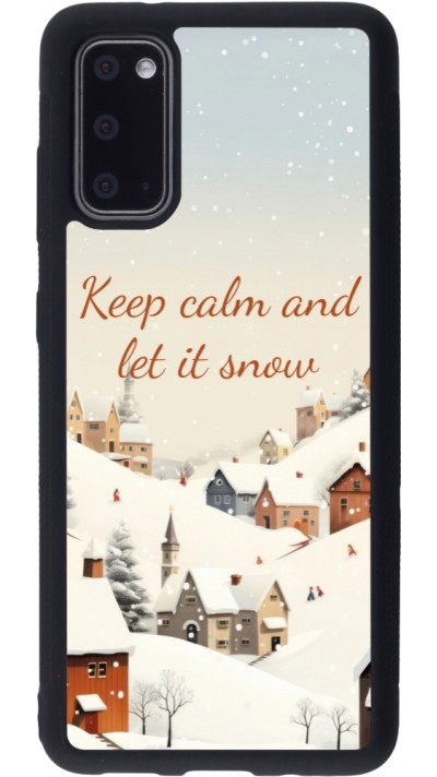 Samsung Galaxy S20 Case Hülle - Silikon schwarz Winter 25 Winter Keep calm and let it snow