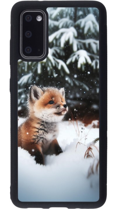 Samsung Galaxy S20 Case Hülle - Silikon schwarz Weihnachten 2023 Fuechslein Tanne