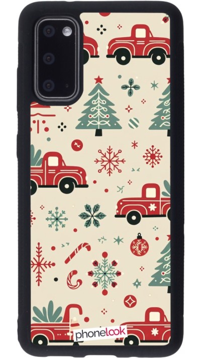 Samsung Galaxy S20 Case Hülle - Silikon schwarz Weihnachten 2024 Lkw Tanne