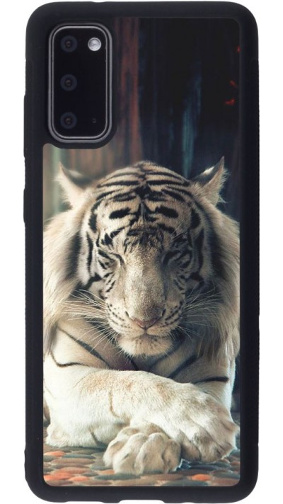 Coque Samsung Galaxy S20 - Silicone rigide noir Zen Tiger